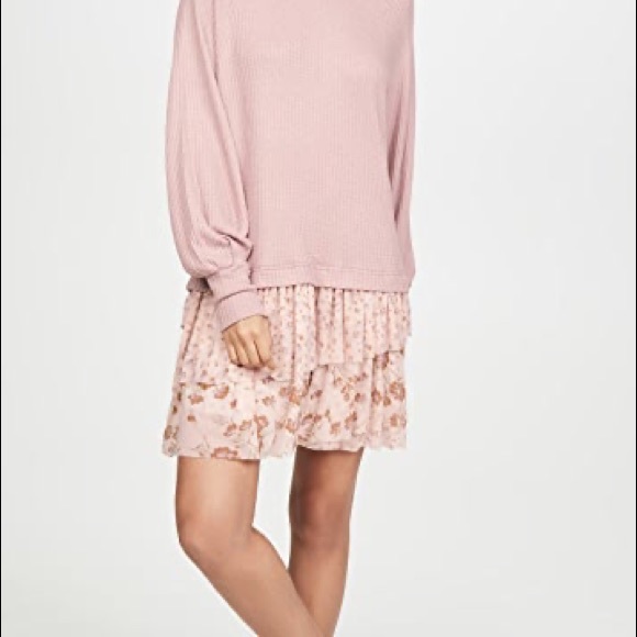 Free People Opposites Attract Pink Sweater Dress - Picture 4 of 9